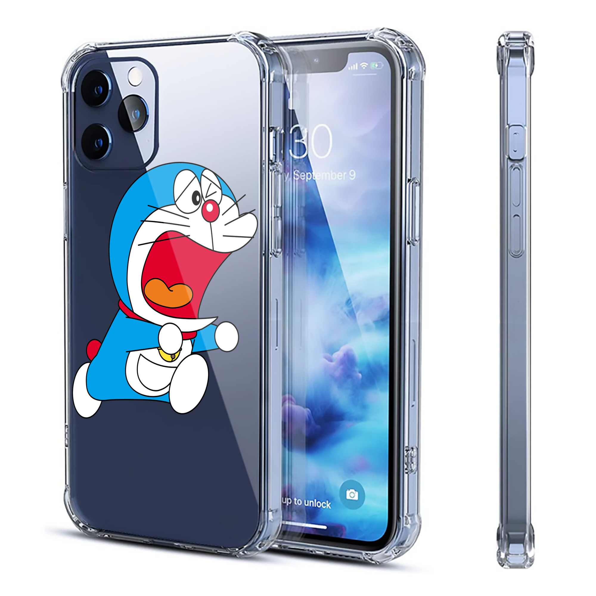 （画像用） ドラえもん Doraemon 【iPhone 12シリーズ対応】透明スマホケース（クリアソフトケース）